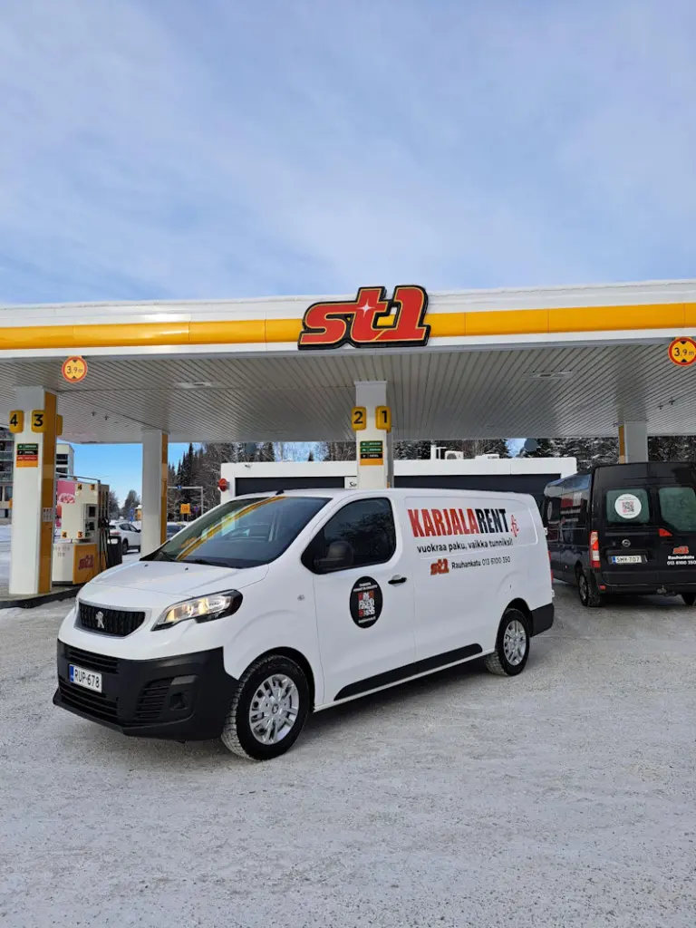 Karjalarentin pakettiautot St1 Rauhankatu Joensuu